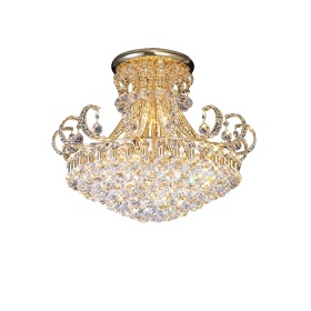 Pearl Crystal Ceiling Lights Diyas Traditional Chandeliers